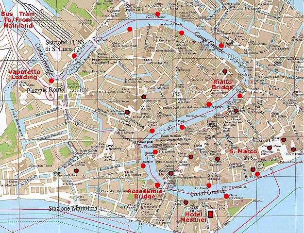 Venice Grand Canal Map 16th Century Map Of Venice Showing The Lagoon